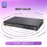 Commutateur réseau H3C S5590-28S8XC-HI 28 ports 1G POE SNMP QoS VLAN en stock