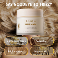 Crème de soin capillaire hydratante 2-en-1 Joynna Keraliss Keratin Organic Afro aux peptides de riz
