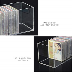 YAGELI Transparent Perspex <b>CD</b>/DVD Storage <b>Box</b> with Custom Logo Silk-Screen Printing Custom Size Thickness Clear Acrylic Material - Product Image 3