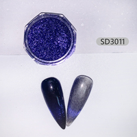 Vente chaude Laser Cat Eye Magnétique Miroir Poudre Holographique Chrome Caméléon Cosmétique Pigment pour Nail Art