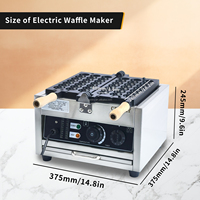 Machine à gaufres à bulles électriques en acier inoxydable de 1500 W, antiadhésive, avec minuterie, facile à utiliser, pour en-cas