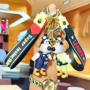 CreativeSmall PVC <span class=keywords><strong>voiture</strong></span> porte-clés ornement pour vacances ou cadeaux nouveau dessin animé Internet célébrité sac à dos pendentif - Product Image 2