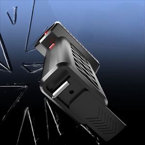 Ventilateur portable avec recharge USB, forte puissance de ventilation, éclairage intégré, aspiration et fonction marteau de survie - Product Image 2