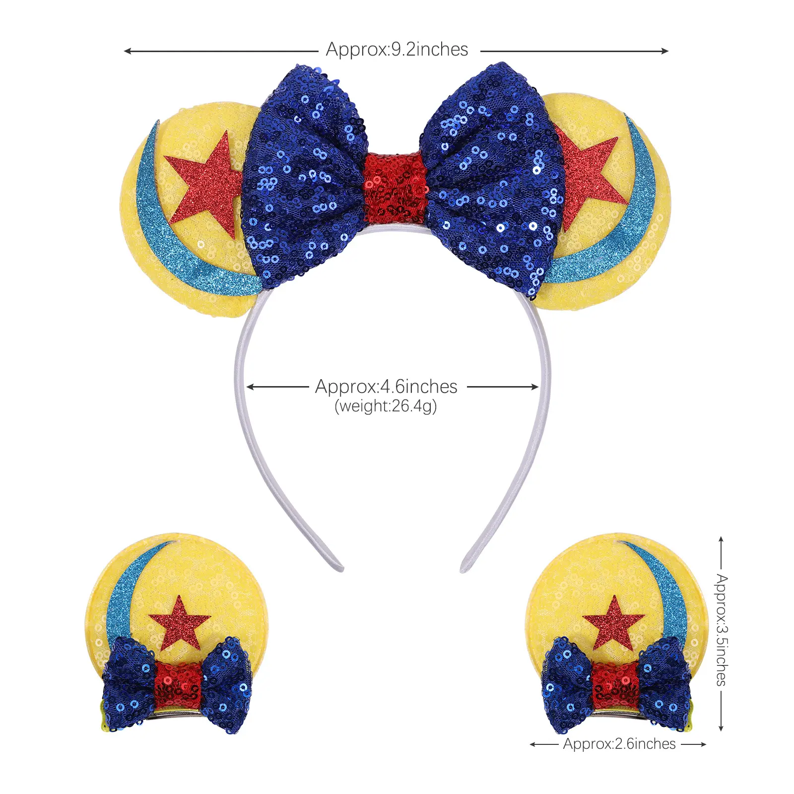 Çocuk saç aksesuarları 3 adet bir set çocuklar mickey glitter hairband 20 renkler giyinmek parti çocuklar için hairband giymek