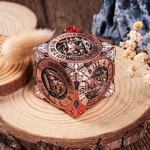 Nuevo Juego de Dados Giratorios de 6 Caras 7 en 1, Dados Metálicos <span class=keywords><strong>DND</strong></span>, Dados Únicos con Diseño de Goblinos, Regalos Metálicos de D&D, Gran Venta 2025 - Product Image 6