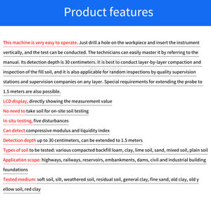 Penetrómetro de Carga Electrónico para Suelos de Alta Precisión, Penetrómetro Digital para Pruebas de Capacidad de Carga en <span class=keywords><strong>Campo</strong></span> - Product Image 6