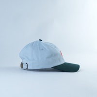Topi Katun 100% 2 Warna Custom, Topi Dad Hat dengan Logo Bordir Custom, 6 Panel, Gaya Tidak Terstruktur