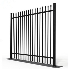 8FT Villa Ornamental Steel Fencing <strong>Posts</strong> 6FTX8FT Wrought Iron Railing Heat Treated <strong>Wood</strong> for Home Security Border Application - Product Image 2