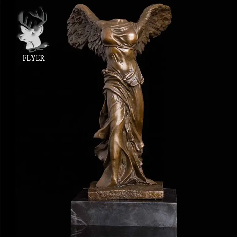 الغربي الشهير آلهة تمثال ملاك بالحجم البرونزي مجنح النصر من ساموثريس تمثال