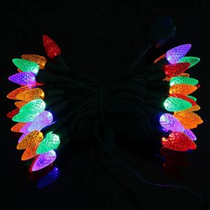 Vente en gros de guirlandes lumineuses C9 120V extensibles en fil <span class=keywords><strong>vert</strong></span> guirlandes lumineuses pour décoration extérieure - Product Image 1