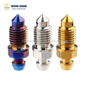 Tùy chỉnh Metric Carbon tốc độ thép núm vú phanh Caliper cống dầu xả bleeder chảy máu vít với nắp cao su - Product Image 4