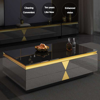 Table basse et meuble TV en verre trempé, style moderne et luxueux, prix de gros, pour salon