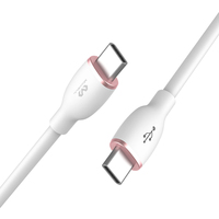Miccell Pd 60W tipo C cable de carga rápida silicona tipo C a tipo C cable cargador rápido para Samsung note 10