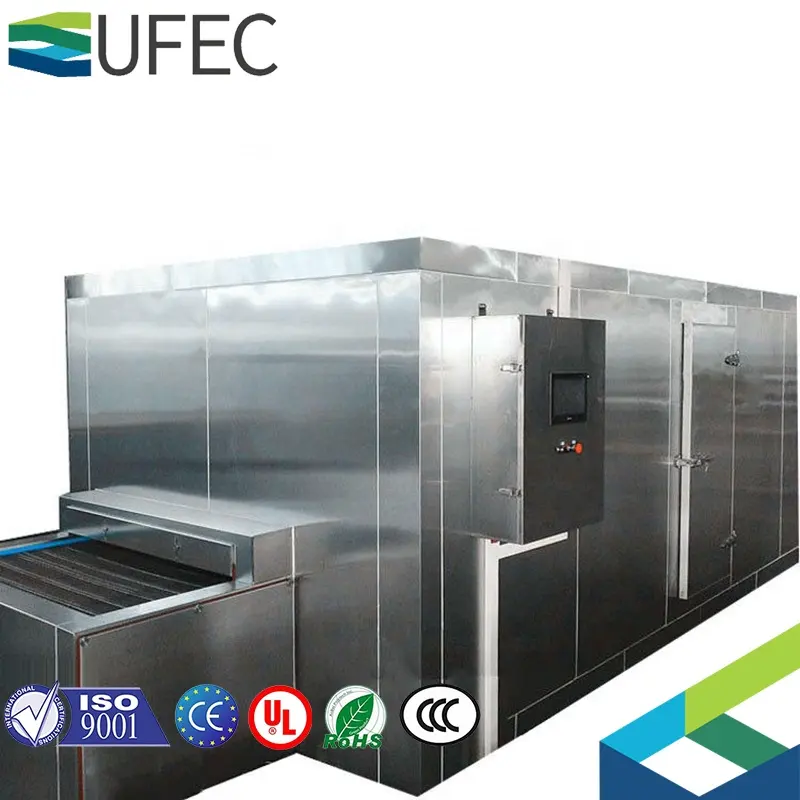 Tunnel individuale congelatore rapido patatine fritte carne di pollo fragola iqf tunnel blast freezer