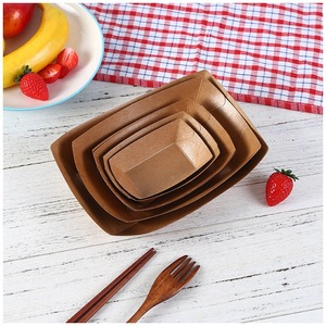 Customized Greaseproof Paper Food Serving Tray Boat Shape Chicken <b>Snack</b> Tray French Fries <b>Snack</b> <b>Box</b> - Product Image 4