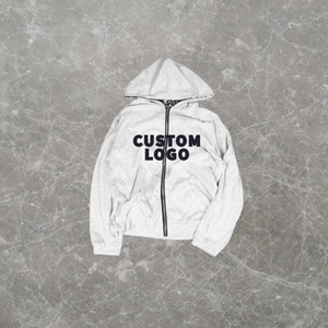 Sweat-shirt à capuche matelassé personnalisé de haute qualité pour homme, en molleton d'hiver, avec fermeture éclair et broderie DTG - Product Image 2