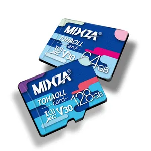 批发MIXZA微型闪存卡8GB 16GB 32GB 64GB 128GB 256GB Class10 U1 U3 C10 TF存储卡，用于电话IP摄像头