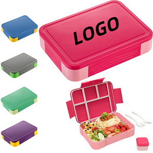 Custom Bento <b>Box</b> <b>Lunch</b> <b>Box</b> 6 <b>Compartments</b> Bento Lunchbox <b>with</b> Food Utensils for Back School Toddler Daycare Snack Containers - Product Image 1