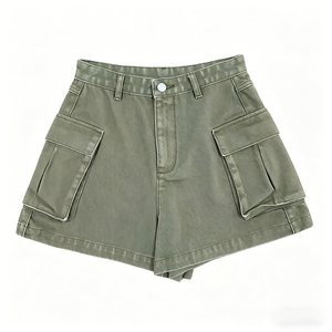 Huanqiu Pantaloncini in Denim Personalizzati da Donna, Shorts Estivi Streetwear Pesanti Casual Cargo per Donna - Product Image 3
