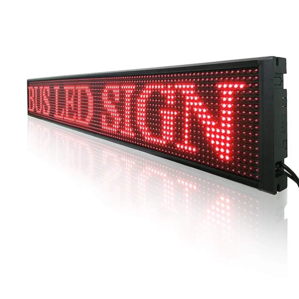 Tpdisplay Ultra-Dunne Ontwerp P10mm 16X96 Pixels Smd Led Programmeerbare Scrolling Message Bord Pc Software Veranderen Berichten