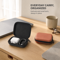 Pochette de transport pour écouteurs EVA Mini, noire, avec fermeture éclair, étui de chargement pour écouteurs, résistant à l'eau, antichoc, compact, sécurisé