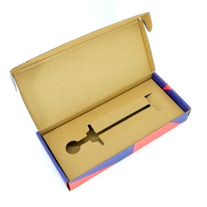 Custom Blue Corrugated Bottle Packaging Box with Insert Printed E Commerce Shipping Box for Beverage and <strong>Drink</strong> Packaging - Product Image 4