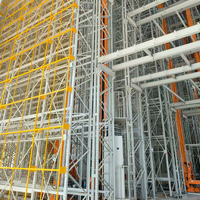 Étagère d'entrepôt en acier métallique à 5 niveaux, robuste, personnalisable, capacité de charge de 3000 kg, renfort antisismique, barre de support pour palettes
