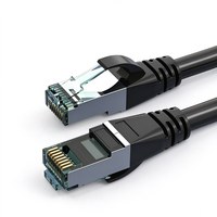 LLHY Cat7 Kabel Ethernet Terlindung 10Gbps RJ45 Patch Cord 600MHz SFTP Kabel LAN Tembaga Murni untuk Gaming Router Switch Server