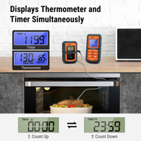 Prix de gros pour le thermomètre numérique sans fil intelligent Thermopro TP07C avec écran rétroéclairé en plastique