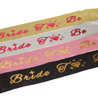 Écharpes de fête personnalisées avec logo imprimé et paillettes pour la mariée