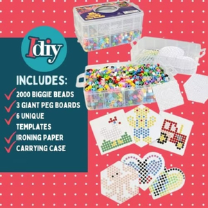 Kit de perles thermocollantes XL Biggie avec 2 000 pièces, 3 XL, 13 couleurs multiples, 6 modèles uniques, papier de repassage, jouet éducatif - Product Image 3