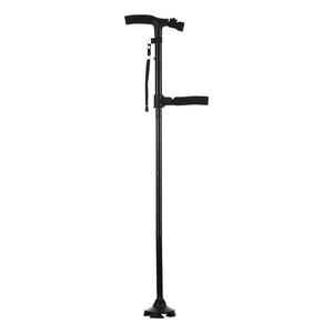 Bastón de aluminio Cleye 8020 con doble mango, plegable, de cuatro patas, antideslizante, para personas mayores y de mediana edad - Product Image 1