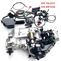 Kart Karting Quatre Roues Refroidi Par Air De Refroidissement D'huile Moto CVT Marche Arrière VTT GY6 150-250CC Moteur D'échappement
