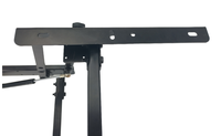 Table basse moderne en métal Run Rises B04-5H avec mécanisme transformable, table de lecture relevable, finition électrophorétique noire, appartement