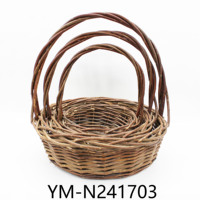 Panier en saule bon marché en gros Panier de rangement en osier durable pour paniers à provisions