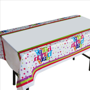 Heavy Duty Party Birthday Kids Decoration Plastic Disposable Table Cloth Custom Printed Table Covers