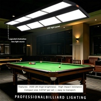 Lampe suspendue rectangulaire LED pour billard, 9 pieds, sans scintillement, à économie d'énergie, anti-jaunissement, lumière froide