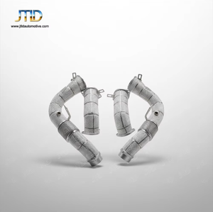 Tuyau d'échappement avant de qualité supérieure avec bouclier thermique pour <span class=keywords><strong>BMW</strong></span> X5M X6M F95 <span class=keywords><strong>F96</strong></span> LCI 2024 Plus, design de tuyau lisse - Product Image 4