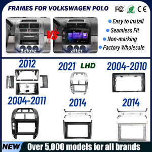 Cadre Android pour autoradio Volkswagen <span class=keywords><strong>Polo</strong></span> Golf, cadre d'écran de voiture, cadre de navigation GPS, cadre de tableau de bord, cadre d'autoradio - Product Image 1