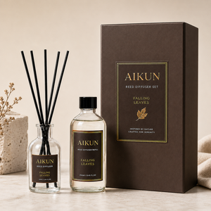 ชุดขวดแก้วน้ำหอมปรับอากาศแบบมินิมอล AIKUN พร้อมกล่องบรรจุภัณฑ์แบบกำหนดเองสำหรับตกแต่งล็อบบี้วิลล่า ขายส่ง - Product Image 1