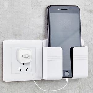 2023 New Design Multifunction Home Mobile Wall Mount Stand Adhesive Bracket Storage Mobile Phone Charging <b>Holder</b> - Product Image 1