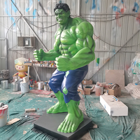Célèbre film de super-héros figurines d'action Muscle Man en fibre de verre grandeur nature Hulk Statue Sculpture en résine pour la décoration intérieure
