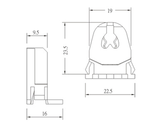 Fluorescent <strong>Lamp</strong> <strong>Holder</strong> And Starter <strong>Socket</strong> Essential <strong>Lamp</strong> Bases Product - Product Image 2