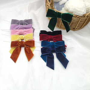 Lazo de Terciopelo Personalizado al por Mayor con Cierre de Alambre <span class=keywords><strong>para</strong></span> Decoración de Árboles de Navidad, Botellas, Cestas, Envoltura de Regalos y Embalaje - Product Image 4