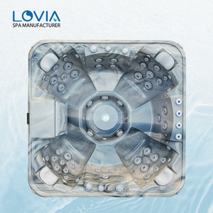 Bain à remous extérieur de luxe LOVIA pour 6 personnes, spa en acrylique <span class=keywords><strong>avec</strong></span> jets de style punk, éclairage LED, <span class=keywords><strong>baignoire</strong></span> à remous - Product Image 4