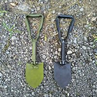 Pelle pliable multi-usages, outil de camping portable, petite pelle en acier pour le sauvetage d'urgence, le creusement de sable, les activités de plein air