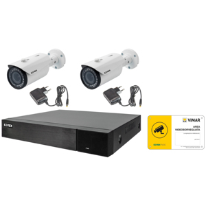 Edvix Ahd 8 <b>Channel</b> Kit 2 X Tlc Bullet Vf 5Mpx Surveillance System - Product Image 1