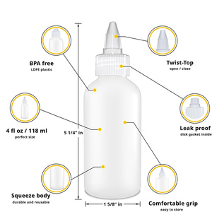 Empty Cosmetic Packaging Plastic <b>Bottles</b> Long Applicator Eyelashes Glue Twist Cap Nozzle Hair Growth Toothpaste <b>Bottle</b> Soft - Product Image 3