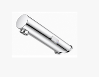Robinet de lavabo moderne monotrou chromé à capteur automatique chaud/froid pour cuisine et salle de bain