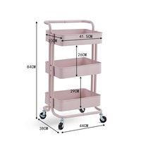 Chariot de rangement en métal à prix avantageux, avec roues verrouillables, chariot utilitaire multi-usages pour salon, cuisine, bureau